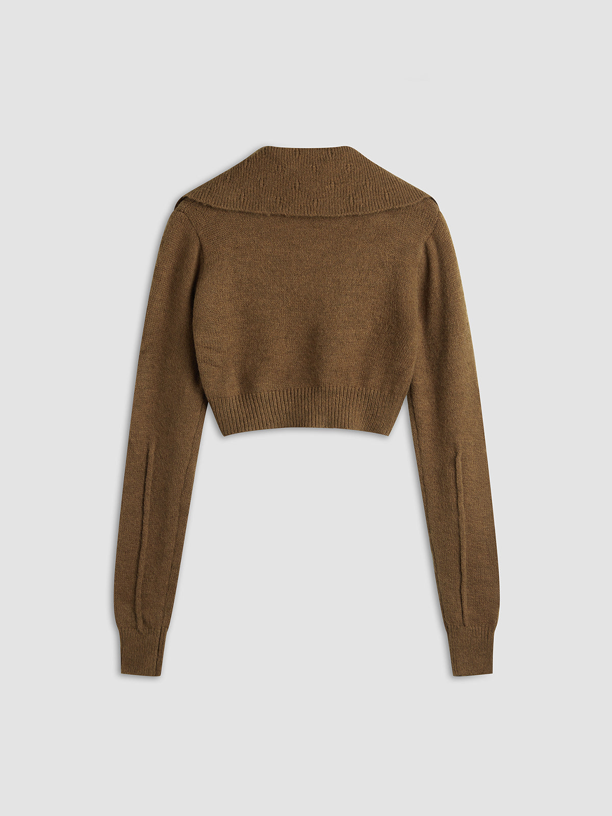 Cropped cardigan med krage