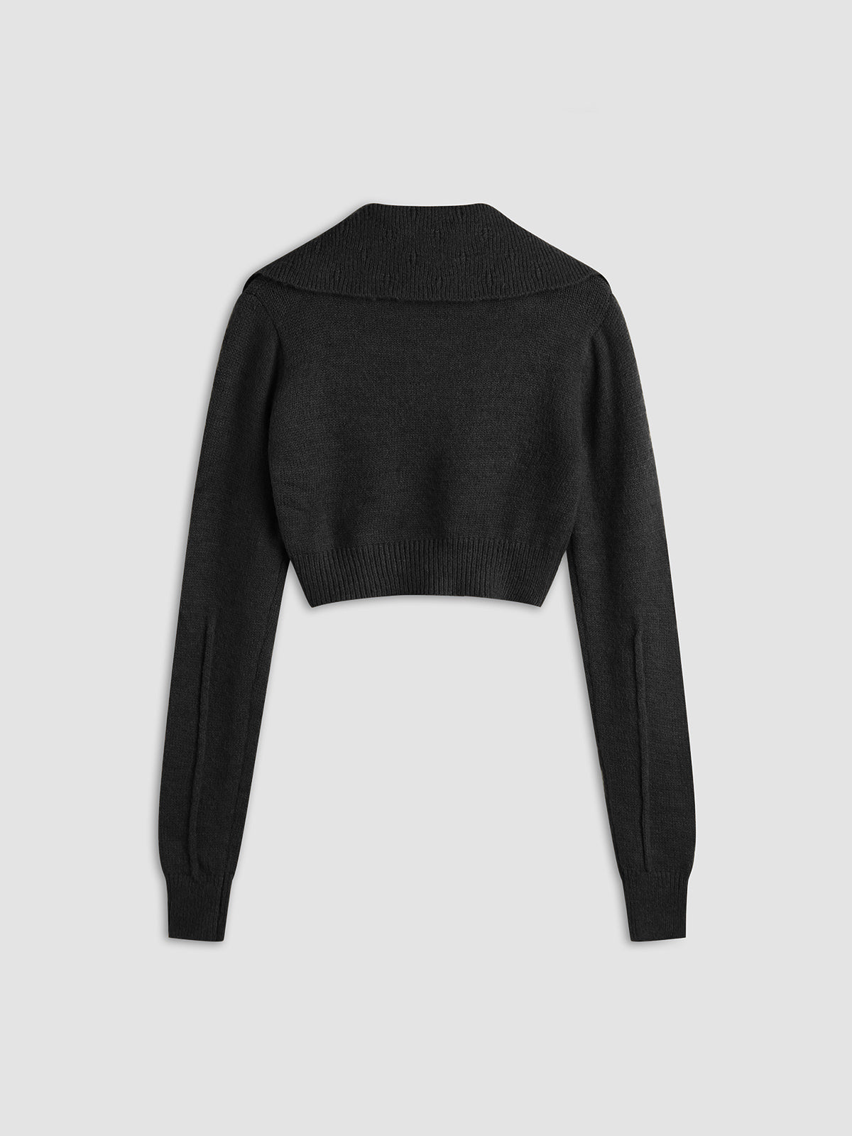 Cropped cardigan med krage