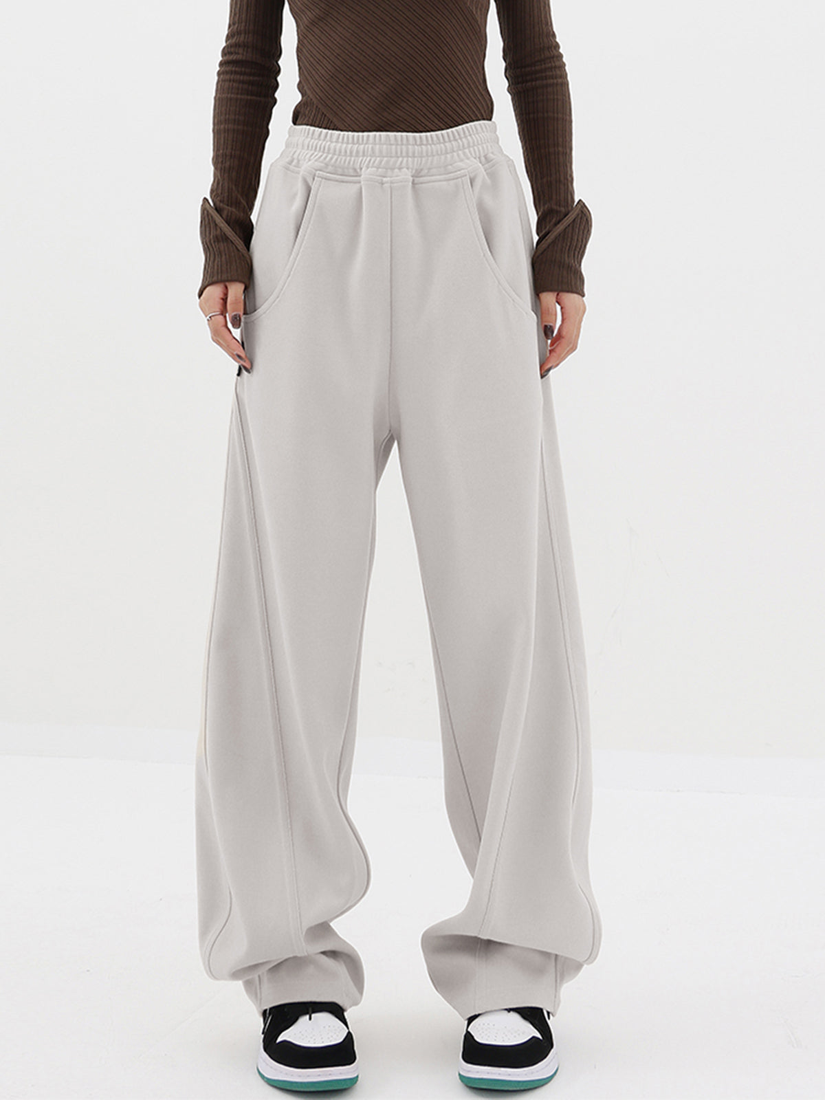 Baggy Solid Wide Leg Pants