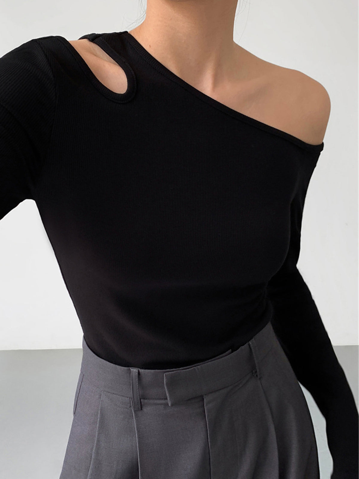 Slinky Cutout Knit Top