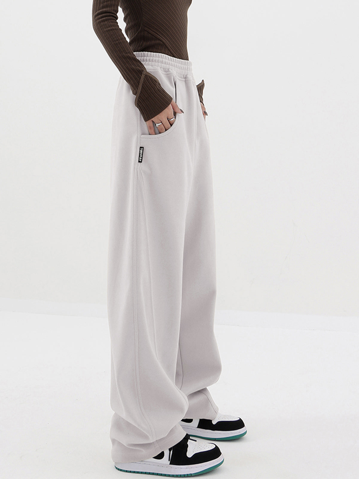 Baggy Solid Wide Leg Pants