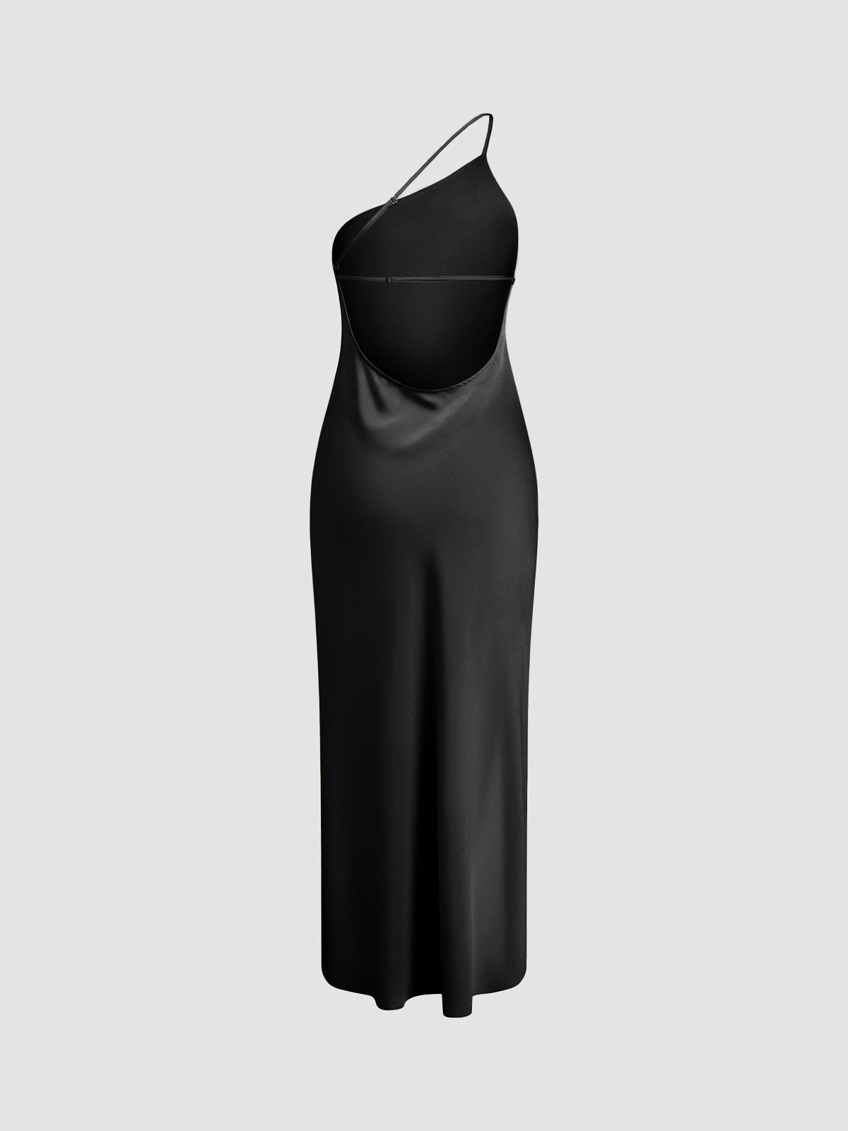 Moonlight Open Back Satin Slit Long Dress