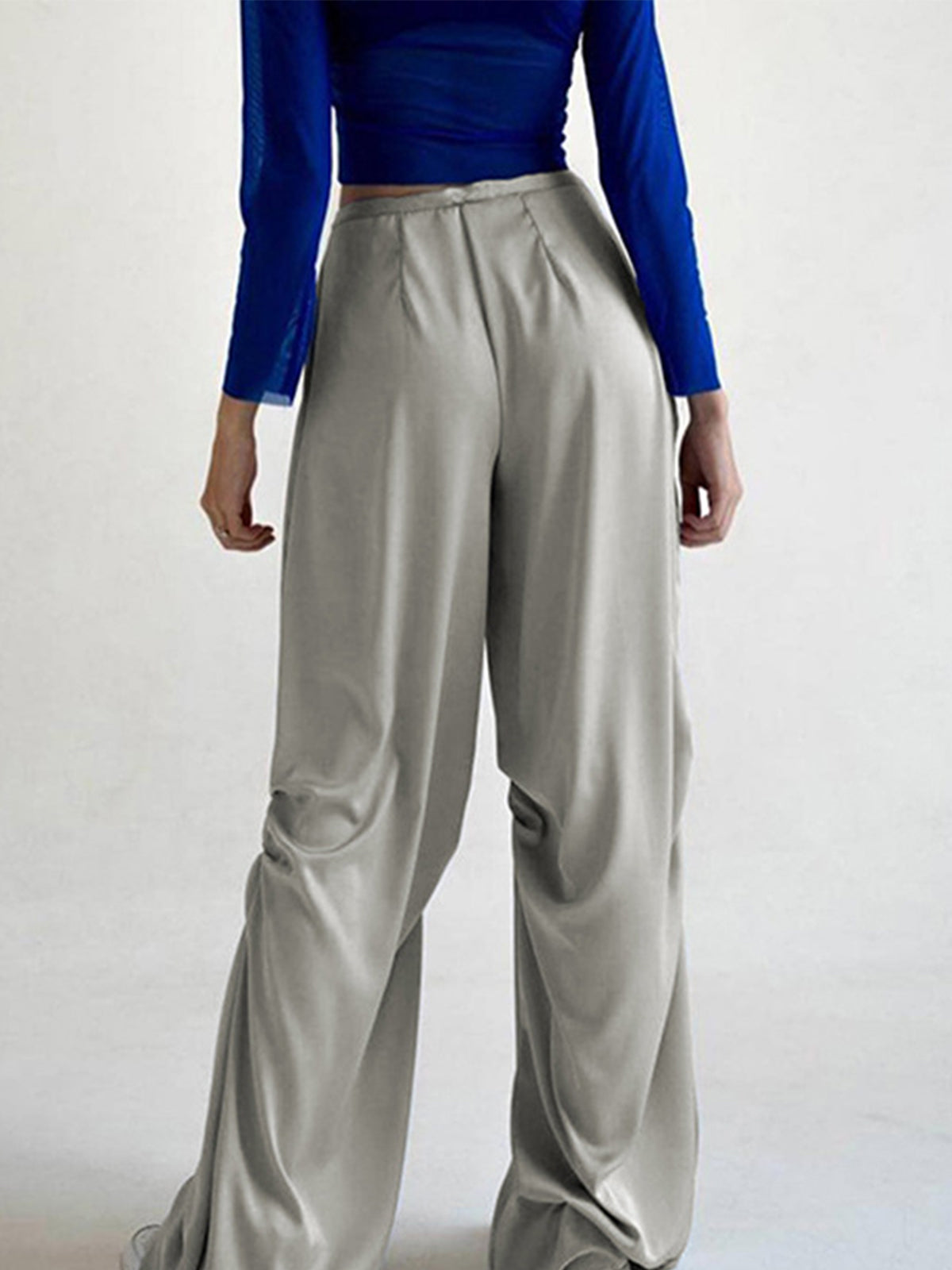 Oversized Satin Wide Leg Pants