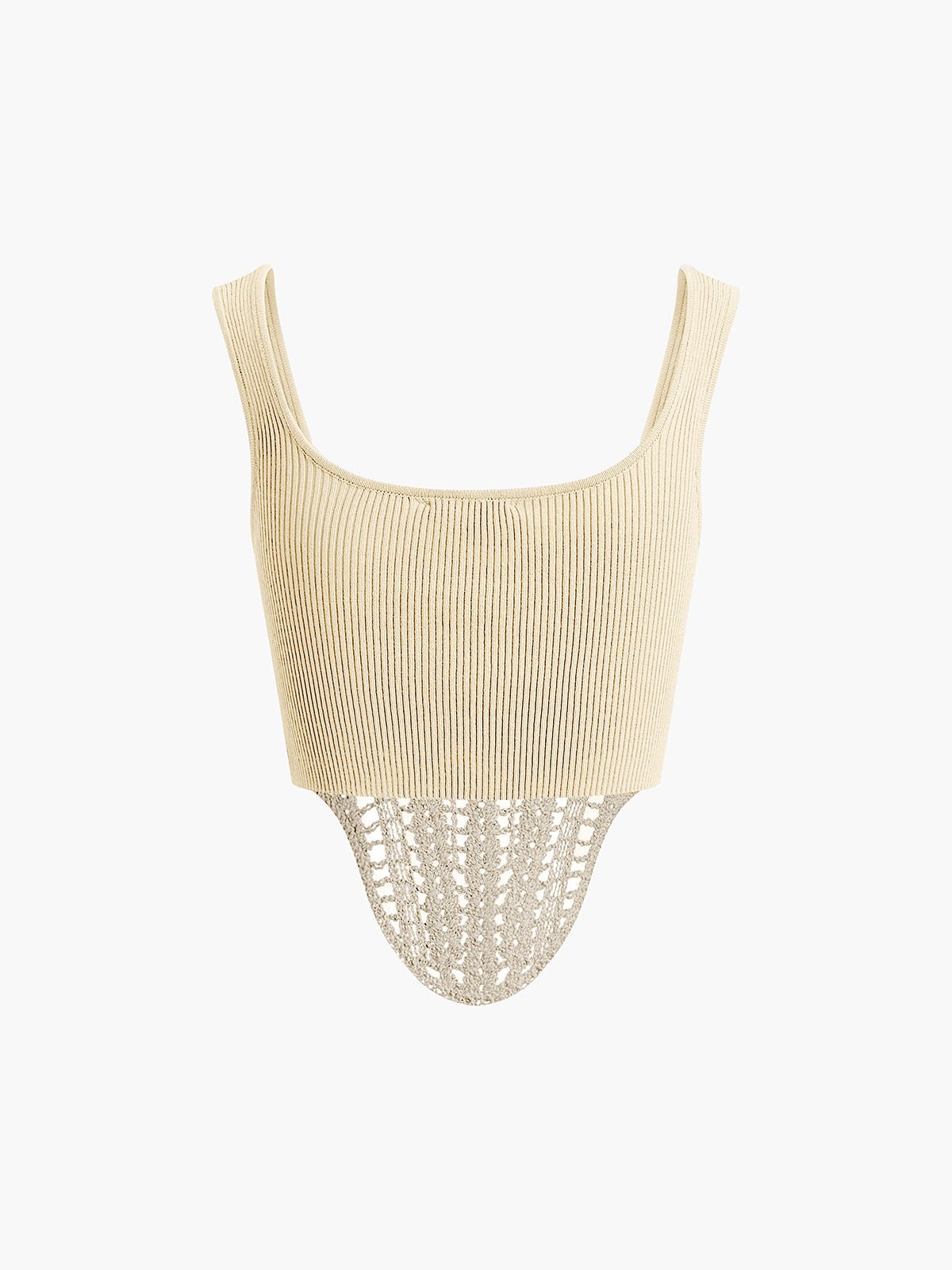 Contour Piping Crochet Crop Top