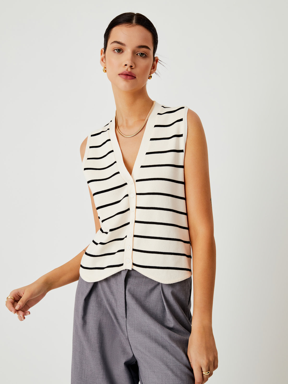 Effortless Stripe Vest