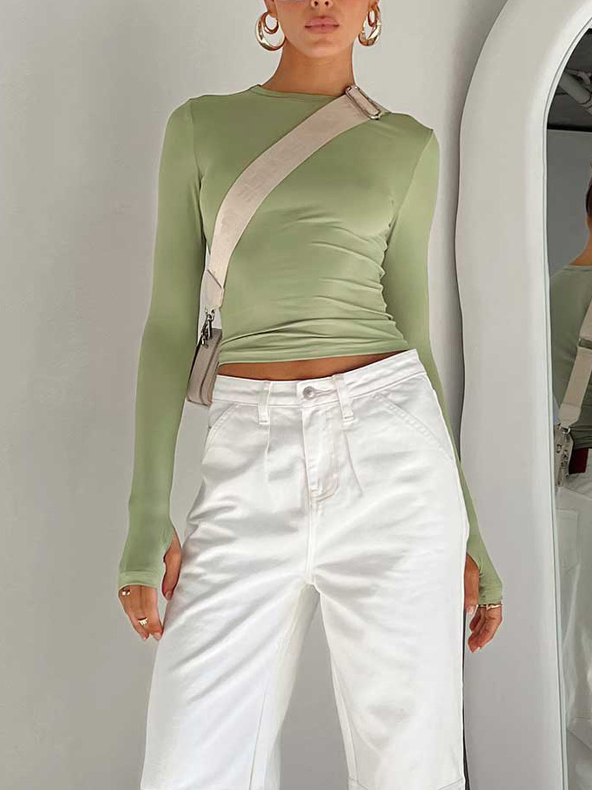 Utility Långärmad Crop Top