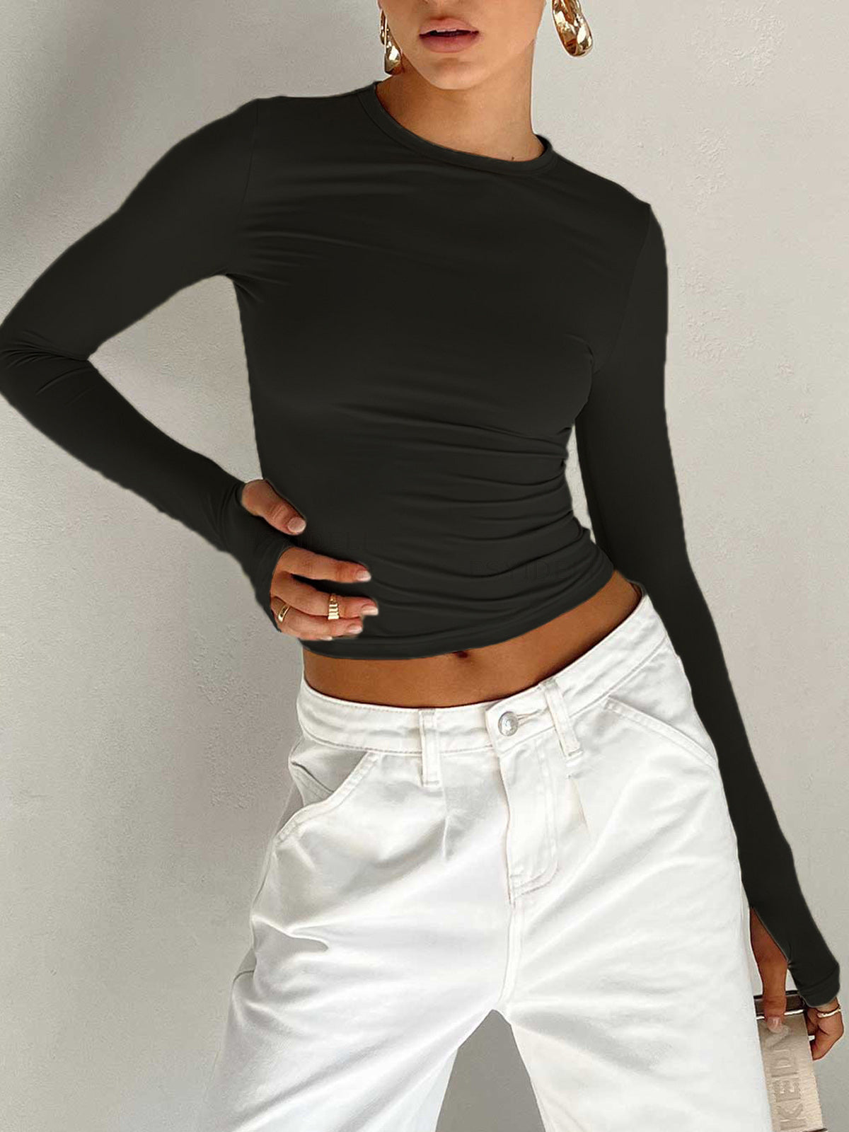 Utility Långärmad Crop Top