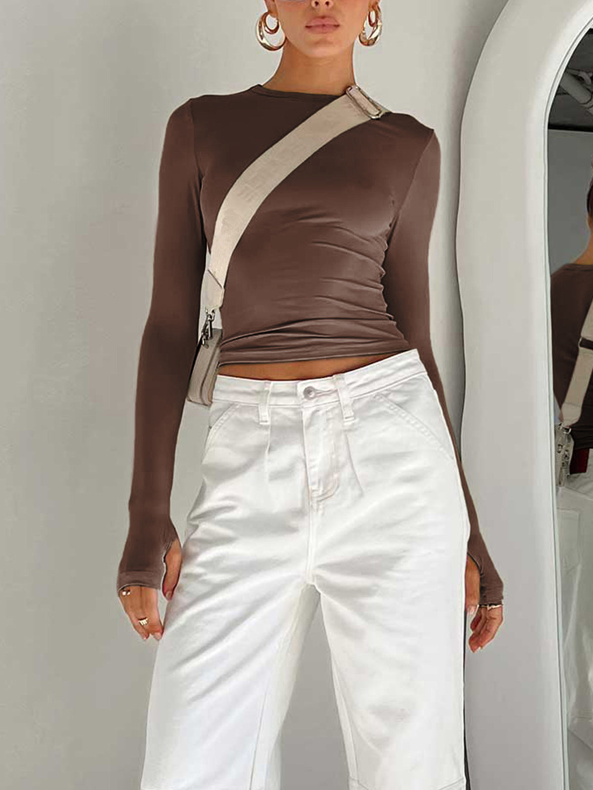 Utility Långärmad Crop Top