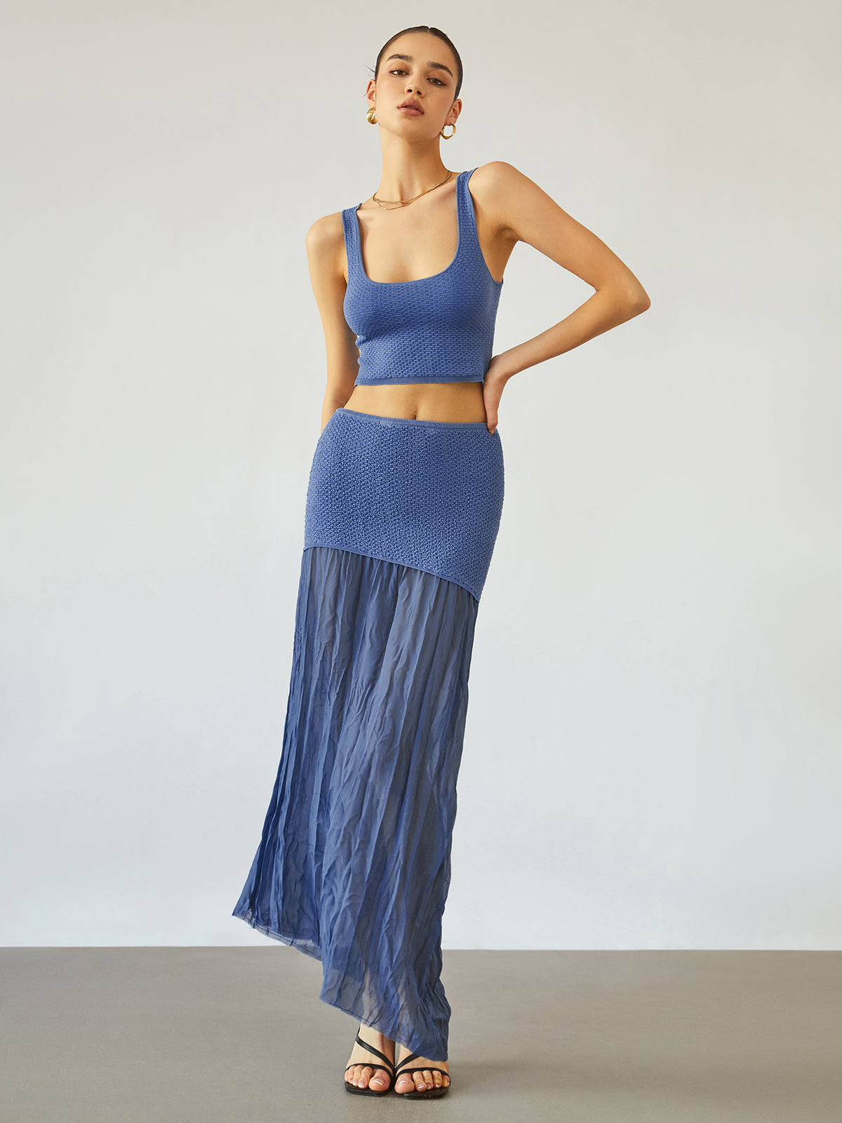 Sea Breeze Patchwork Maxi Skirt