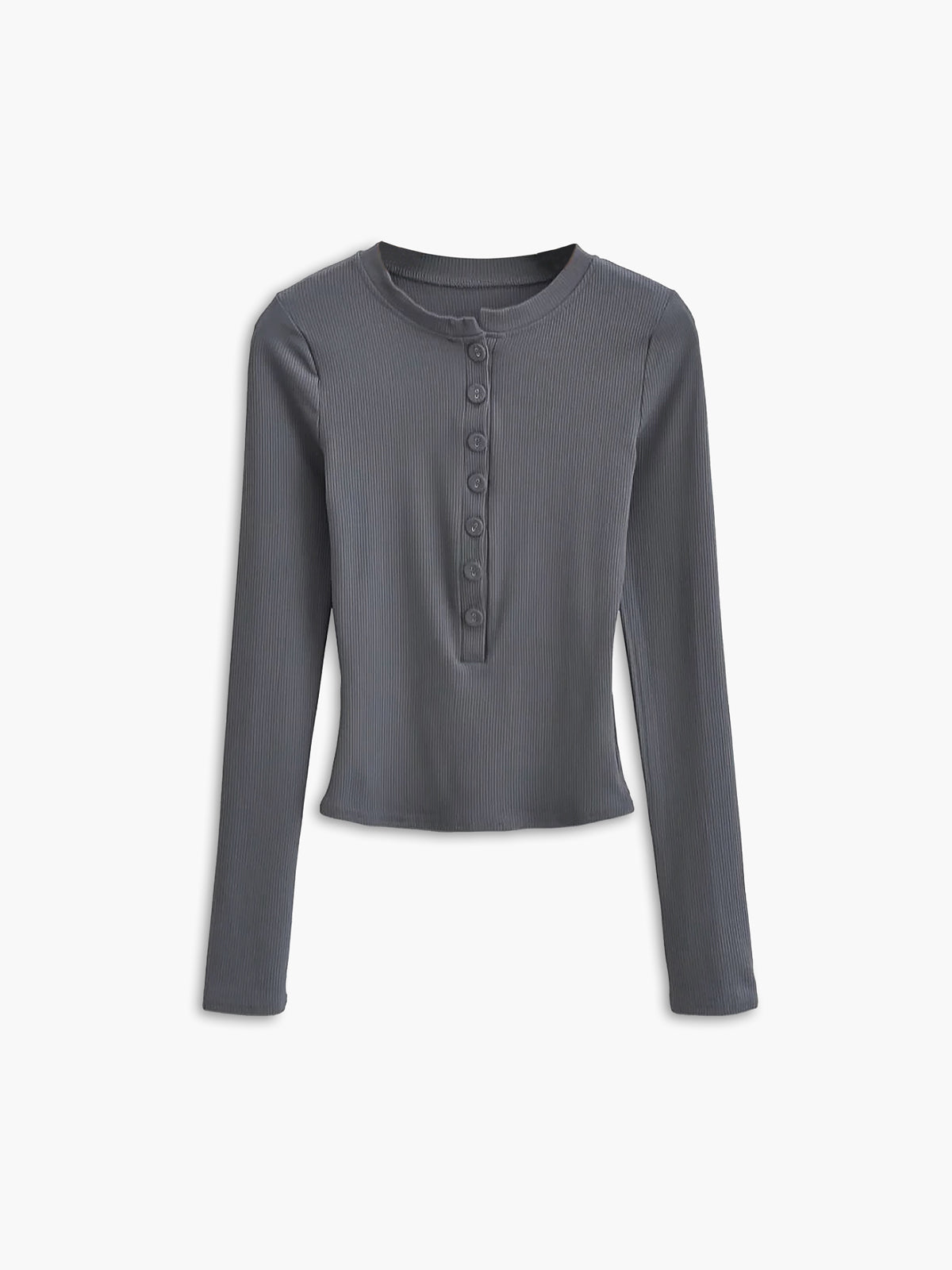 Button Down Långärmad Crop Shirt