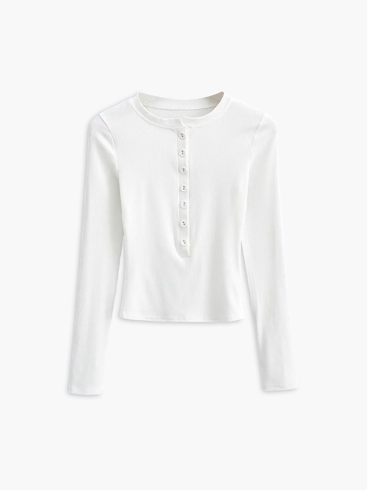 Button Down Långärmad Crop Shirt