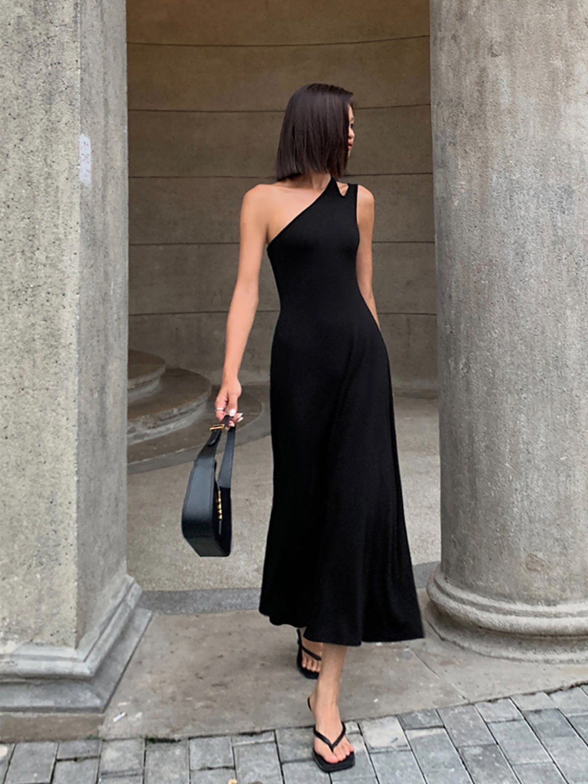 Cutout Backless Long Knit Dress