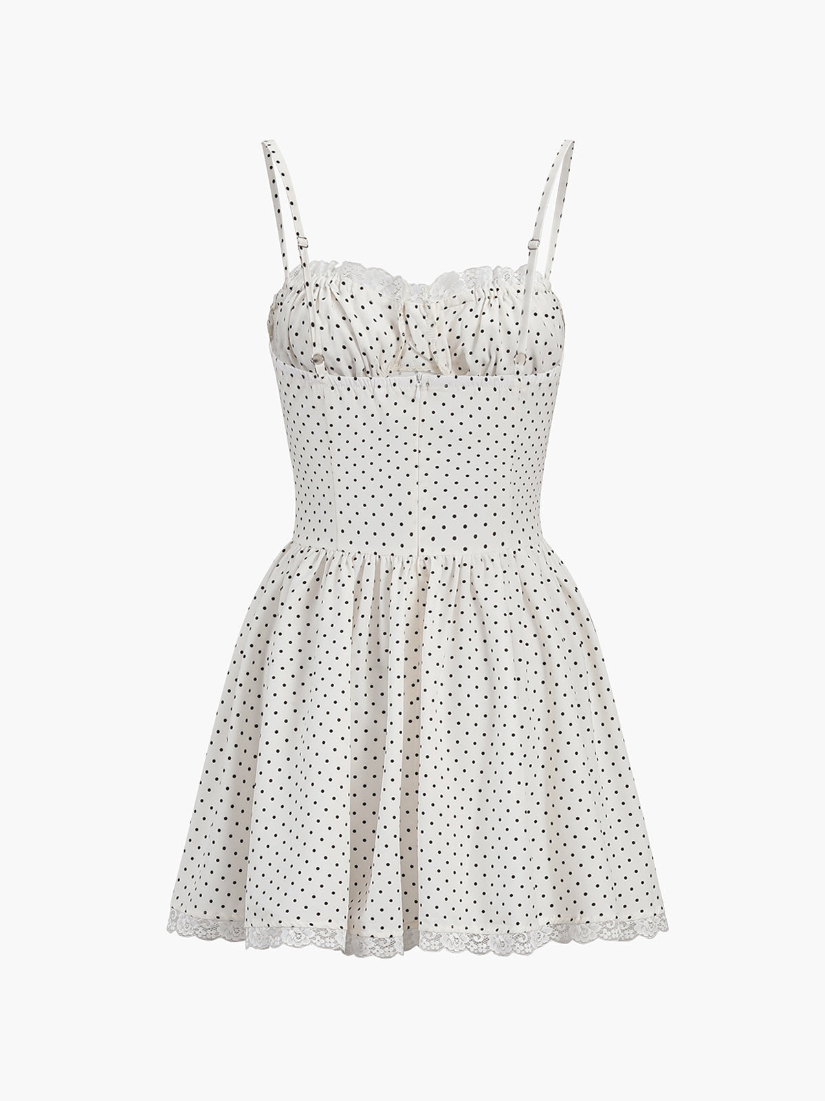 Polka Dot Knotted Cami Short Dress