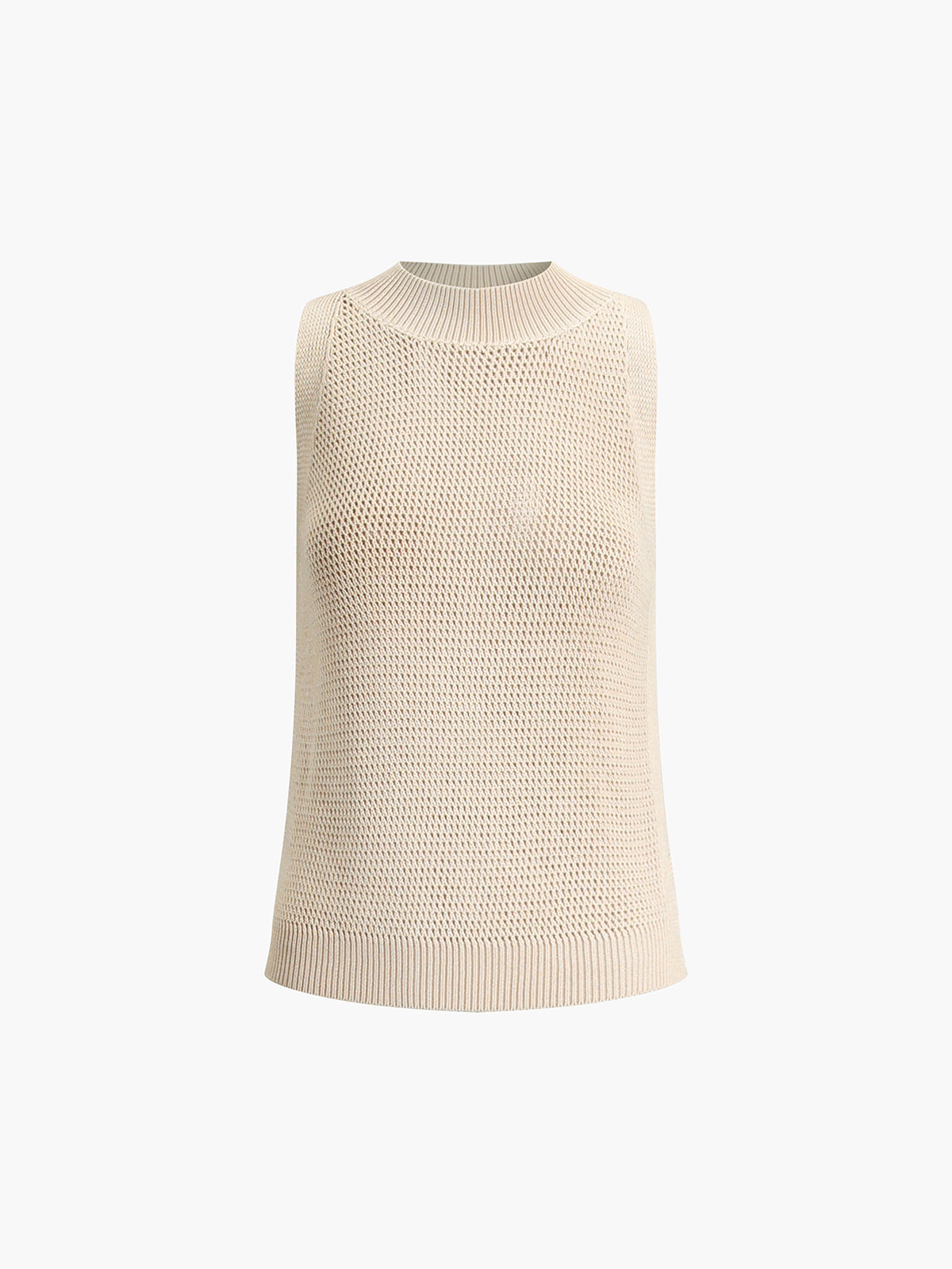 Knit Hollow Solid Vest