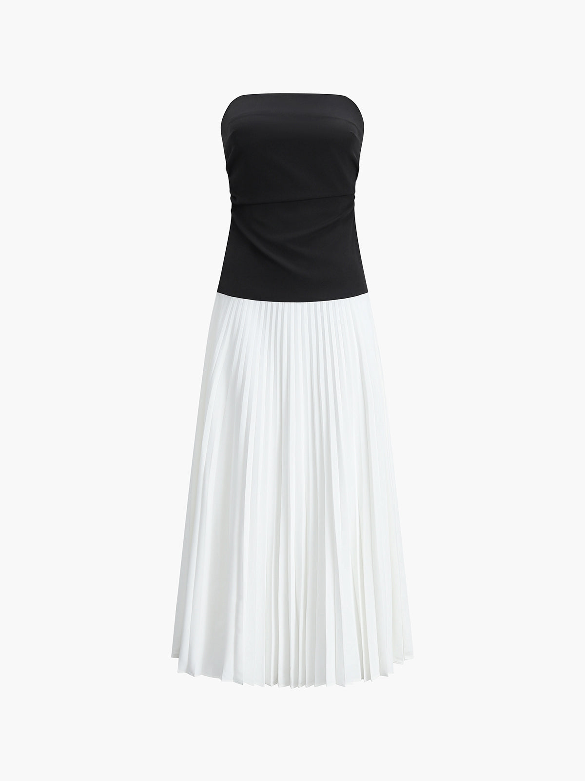 Sleeveless Pleated Long Dress