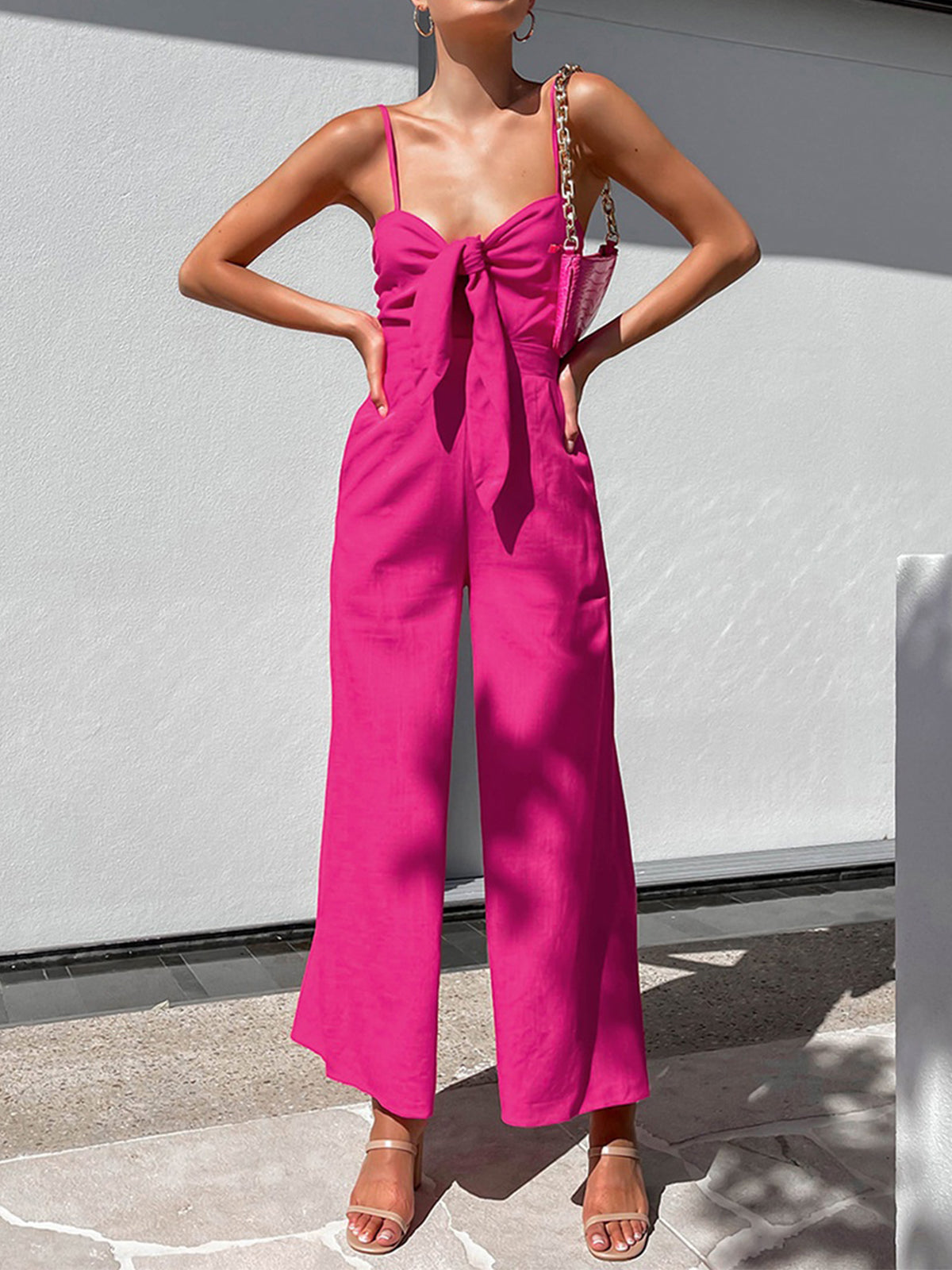 Cotton Twist Detail Jumpsuit