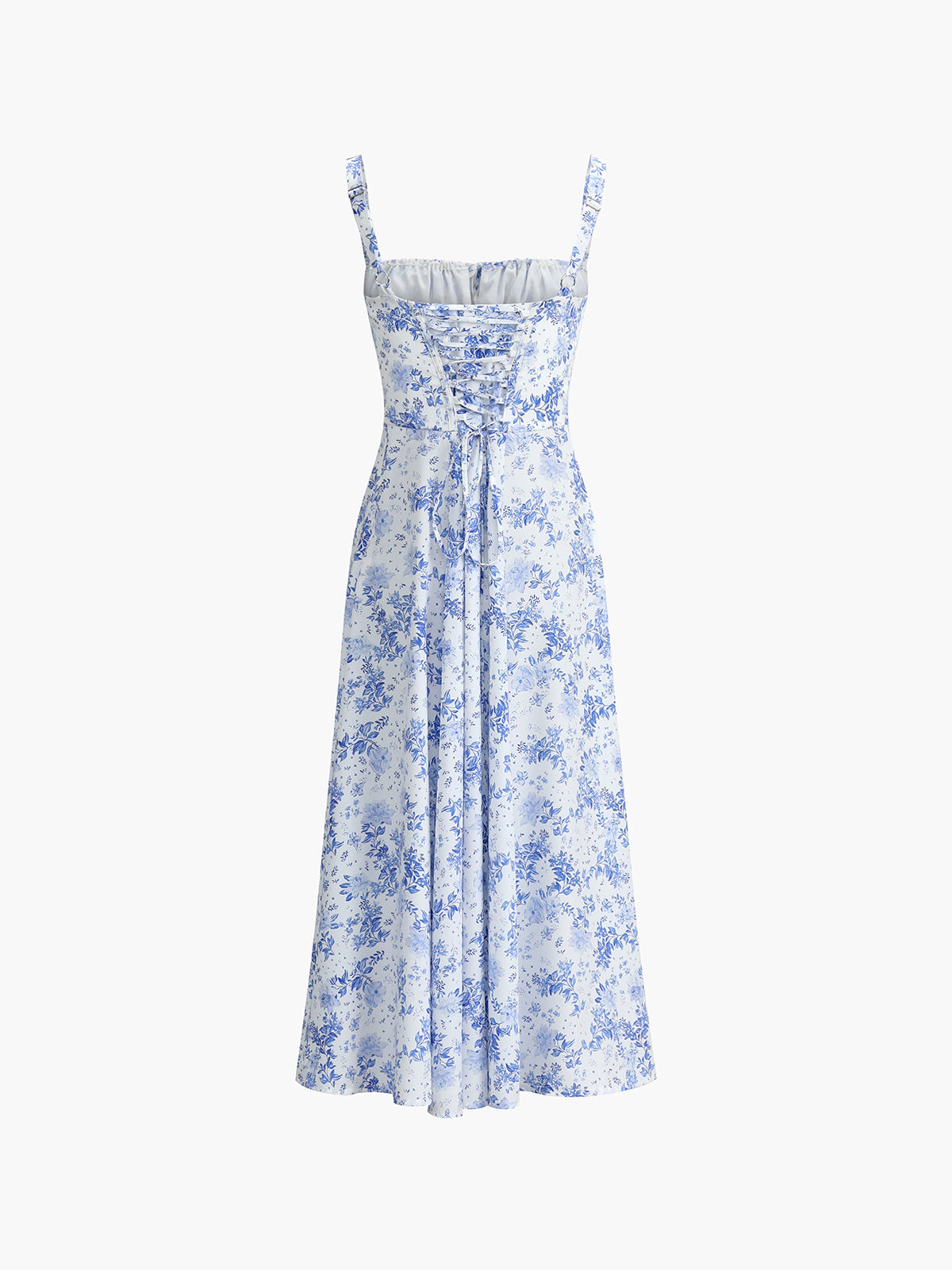 Floral Print Tie-Detail Cami Midi Dress