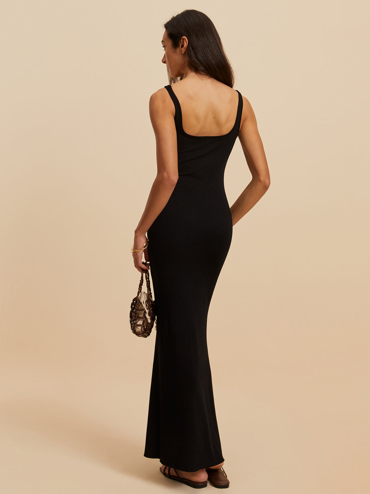 Backless Low Cut Long Dress