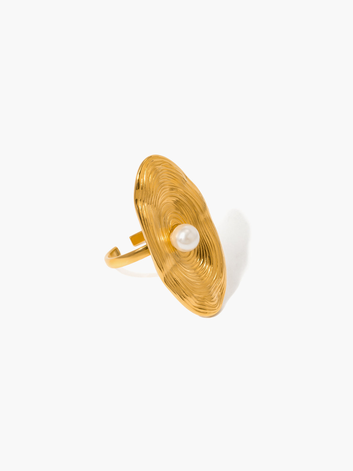 Golden Pearl Ring