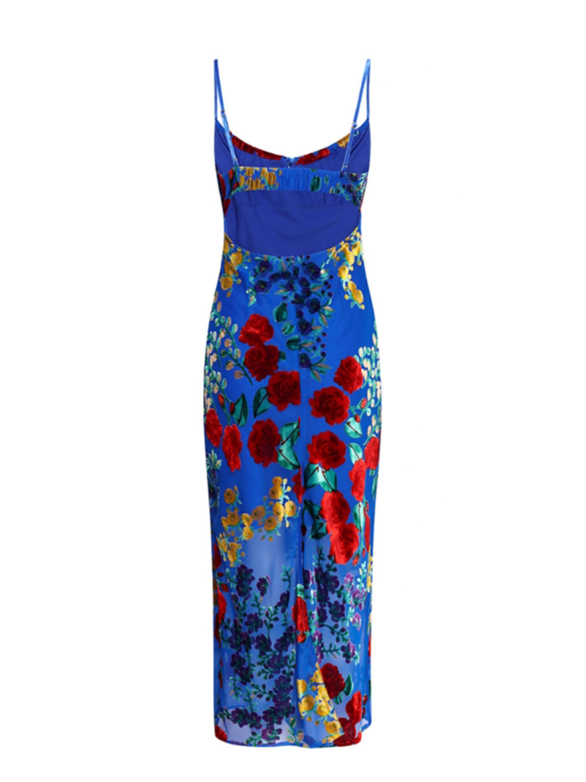 Printed Spaghetti Strap Midi Dress