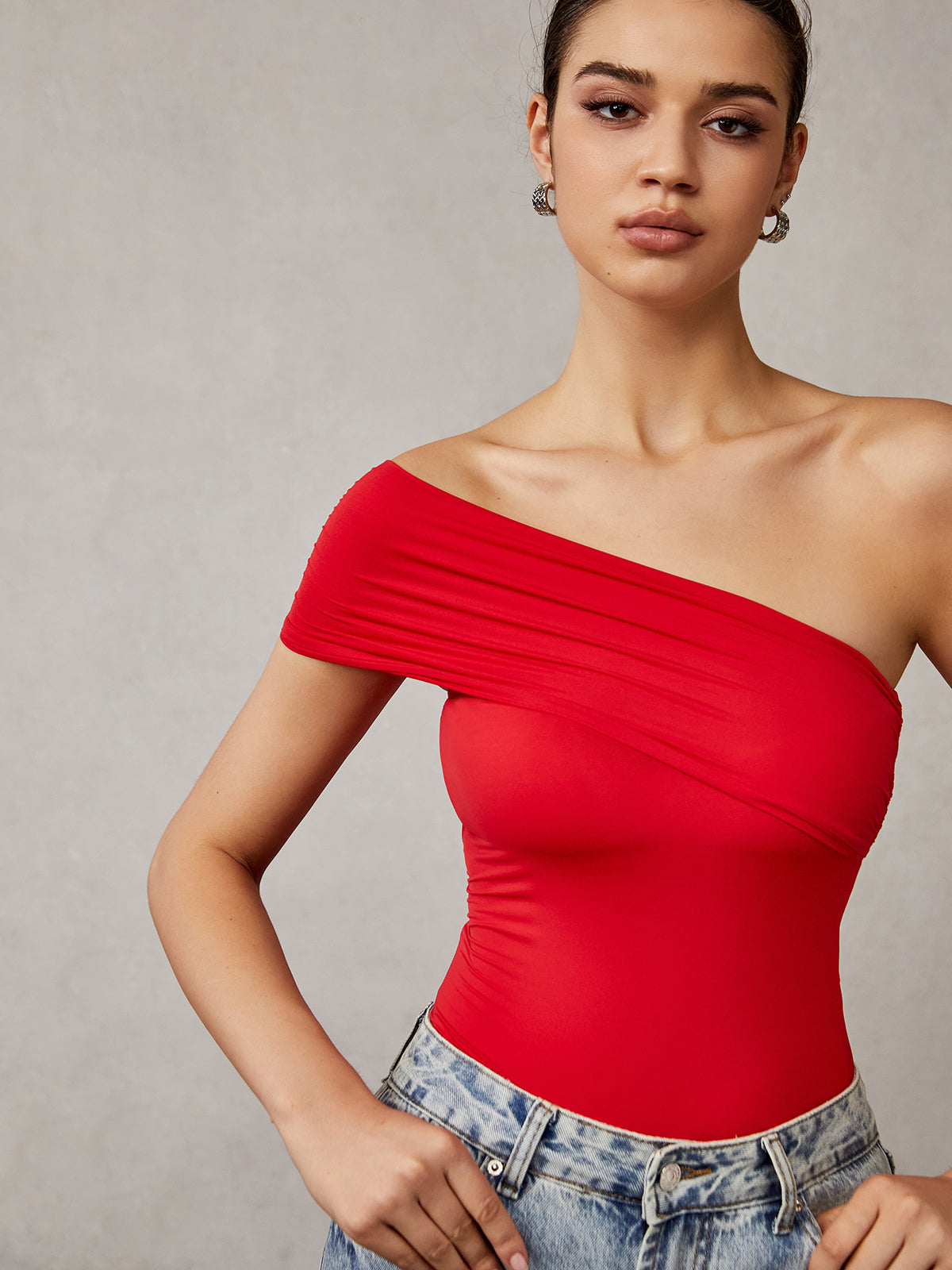 Asymmetrical One Shoulder T-Shirt