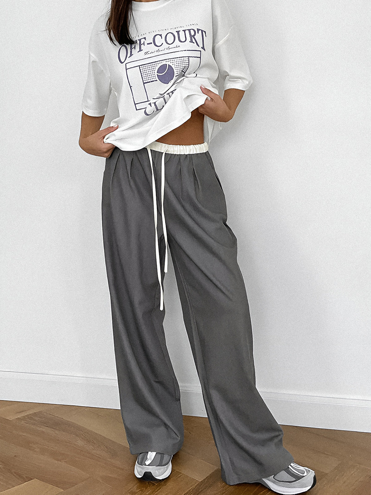 Casual Contrast Binding Pants