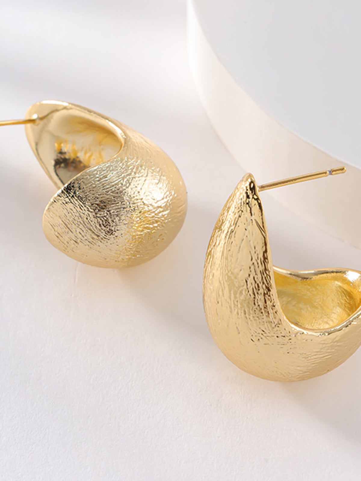 Golden C-Shape Earrings