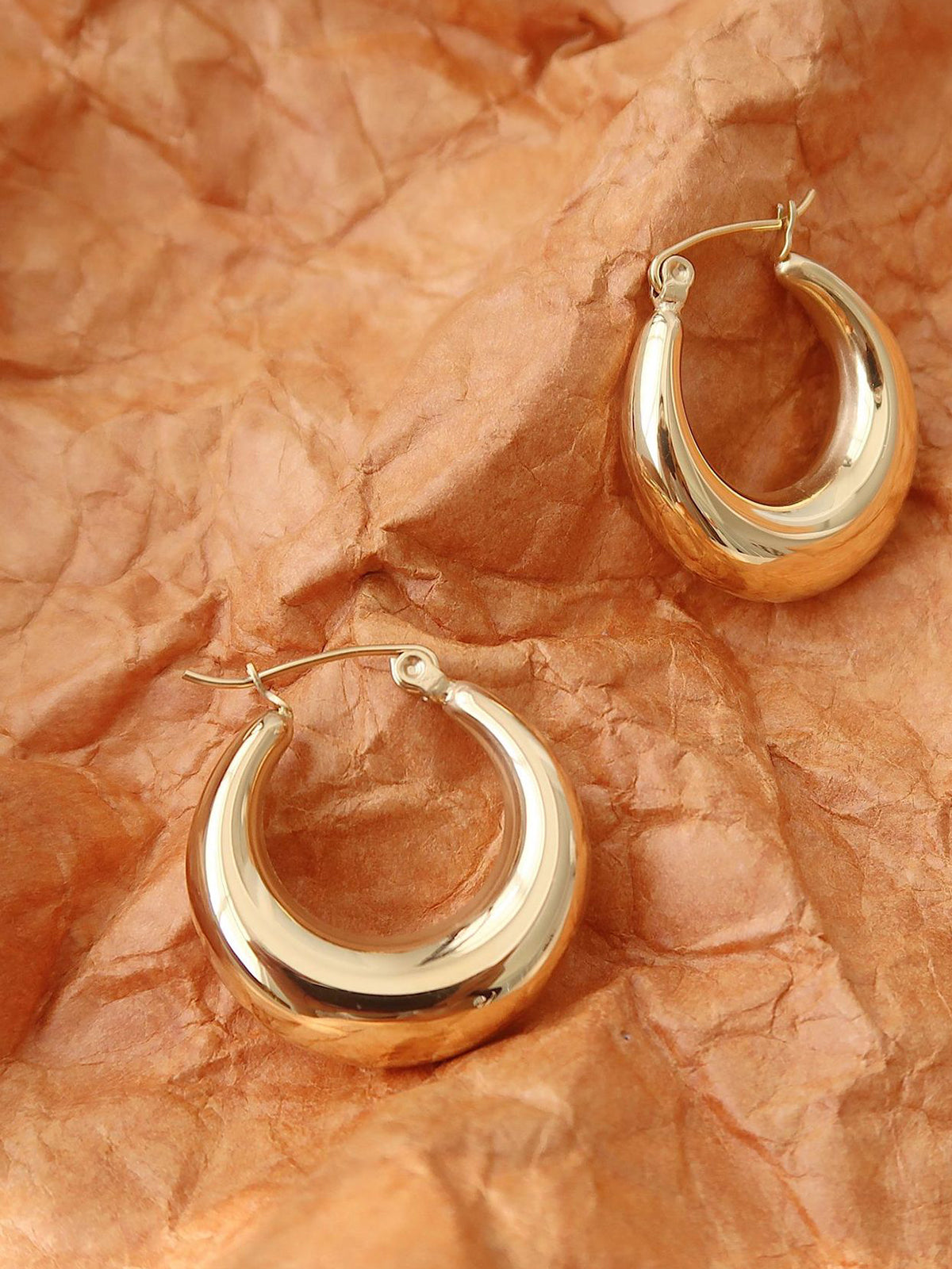 Golden Hoop Earrings