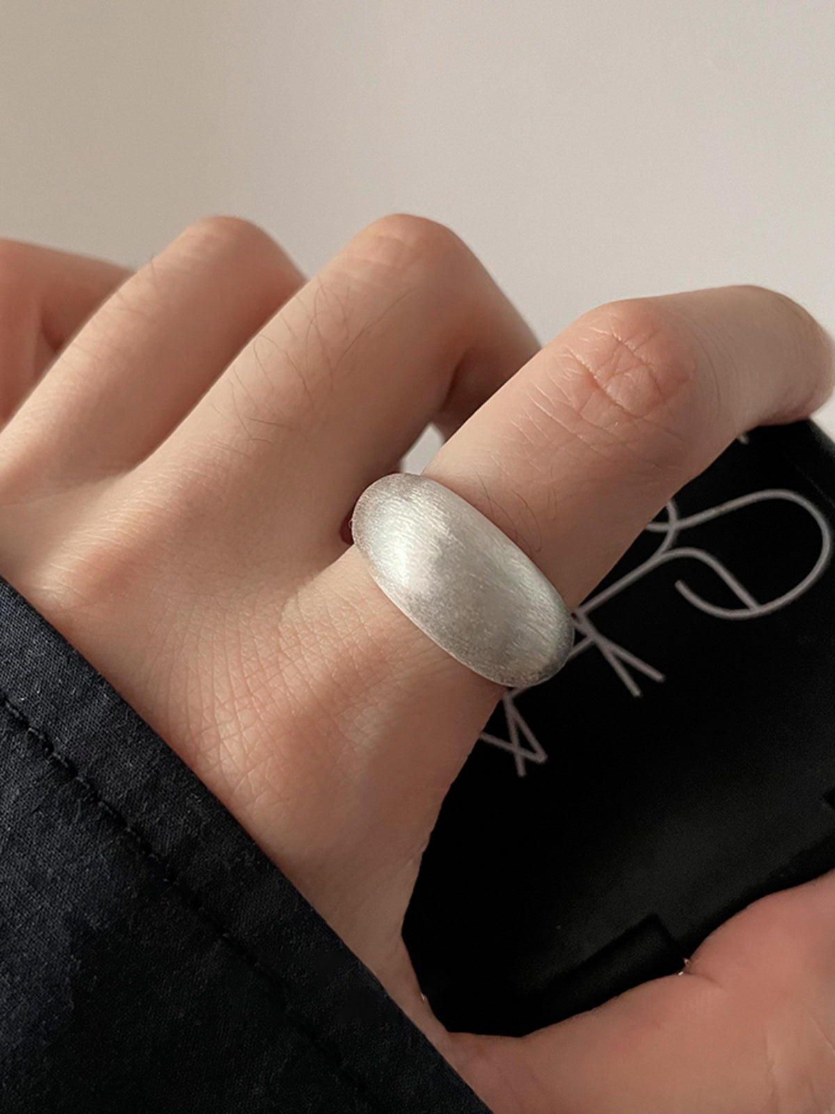 Minimalist Oval Brushed Ring