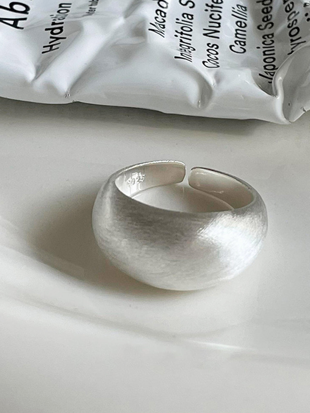 Minimalist Oval Brushed Ring