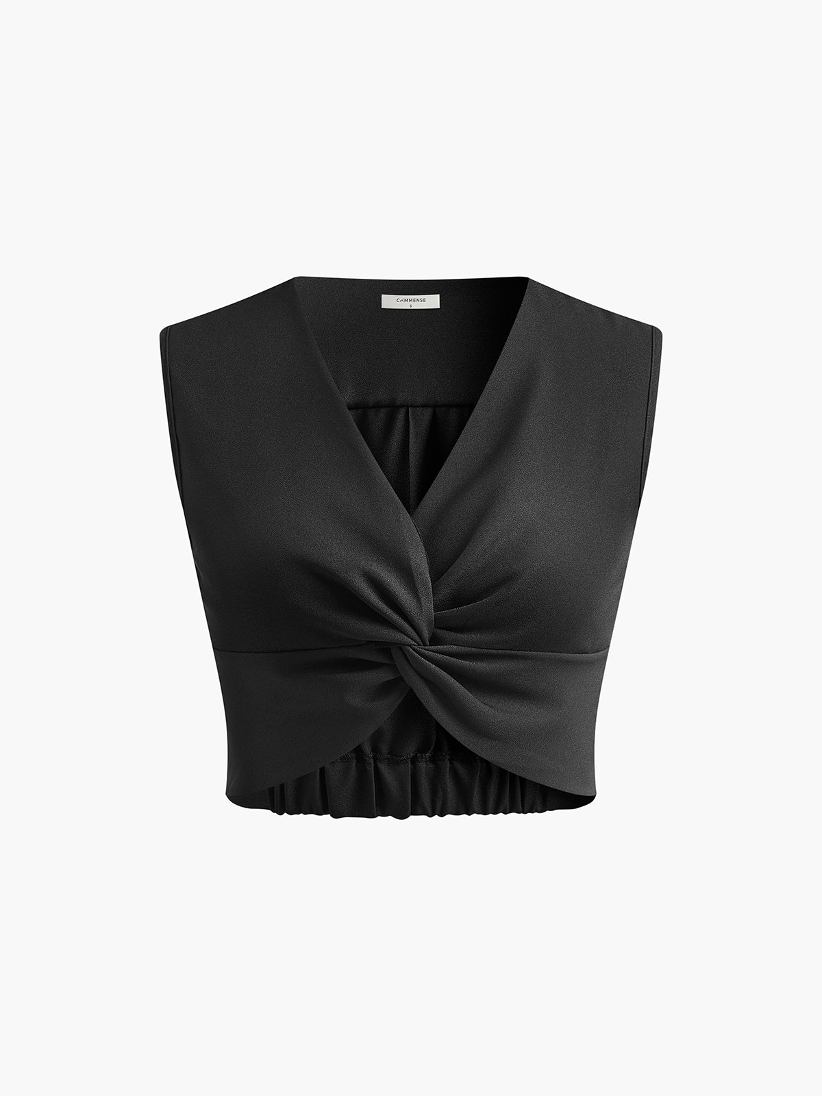 Pleated Knotted Tank Top