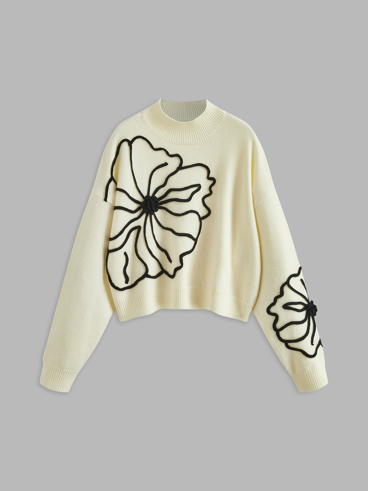 Floral Embroidered Knit Top