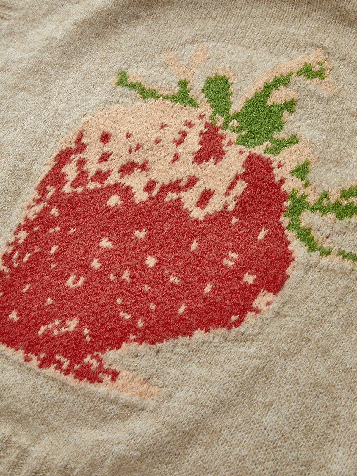 Crew Neck Strawberry Sweater Väst