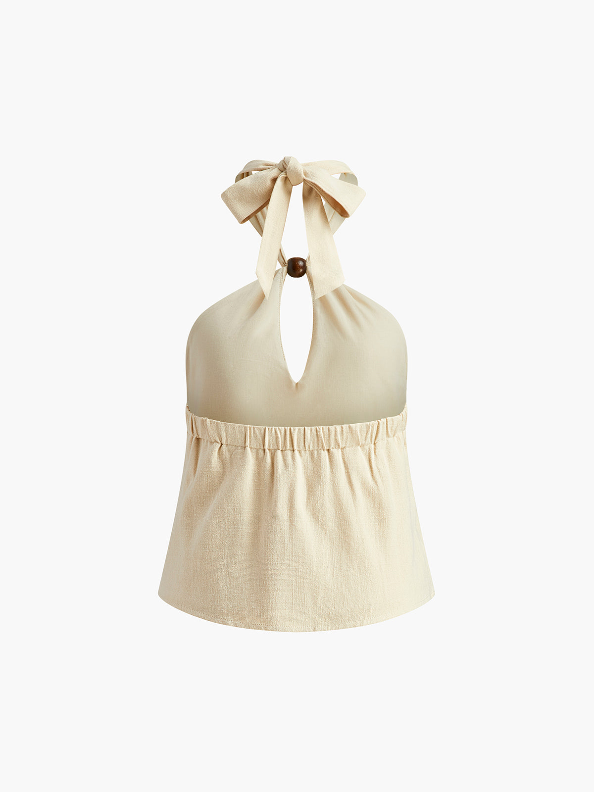 Cotton & Linen Criss Cross Halter Blouse