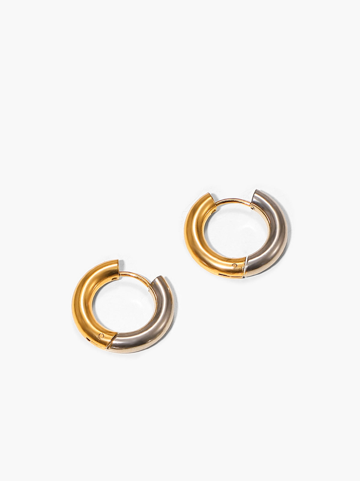 Two Tone Splicing Hoop Earrings