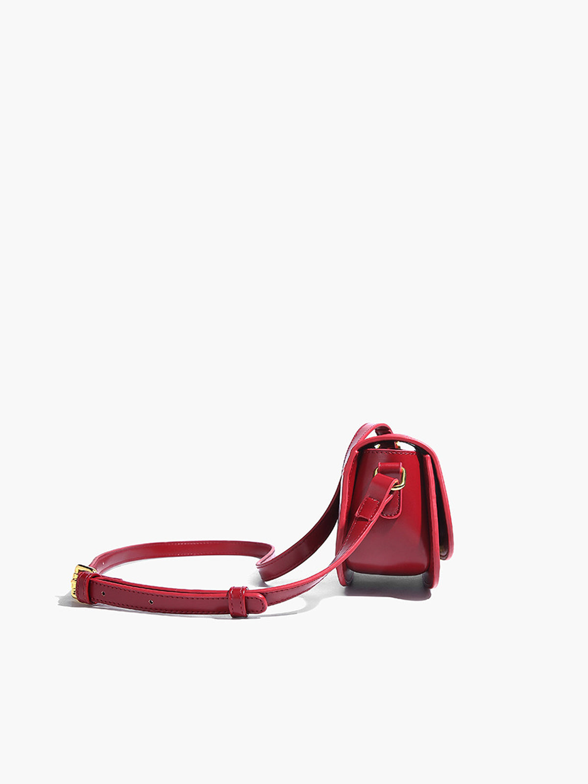 Soft Buckle Glossy Crossbody Bag