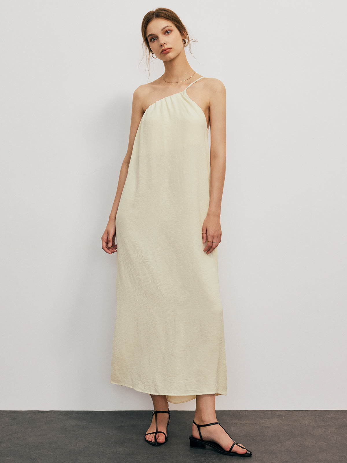 Asymmetrical Off-Shoulder Long Dress