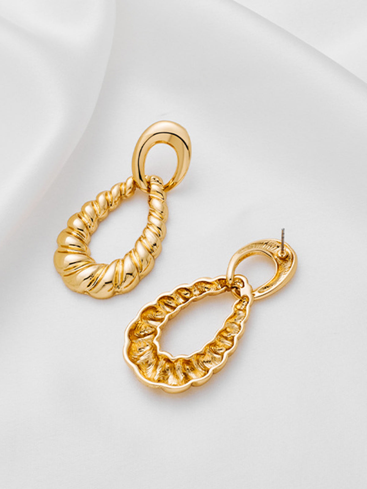 Twist Doorknocker Drop Earrings