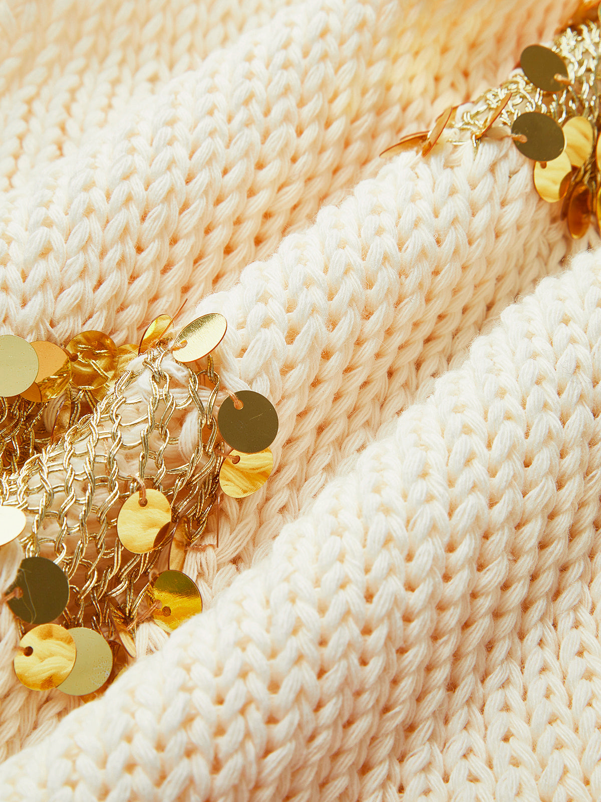 Golden Sequins Sweater Vest