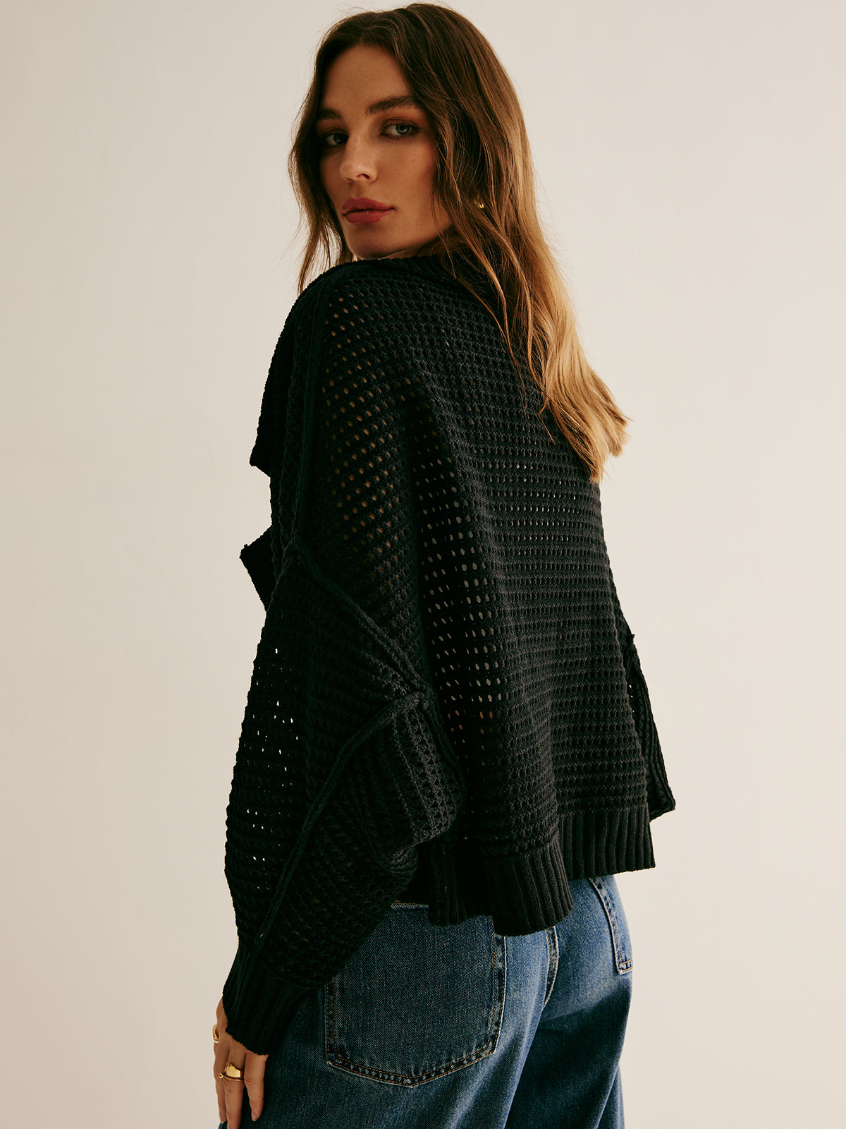 Plain Hollow Versatile Cardigan