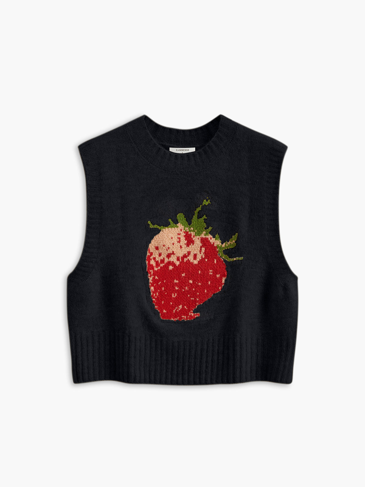 Crew Neck Strawberry Sweater Väst