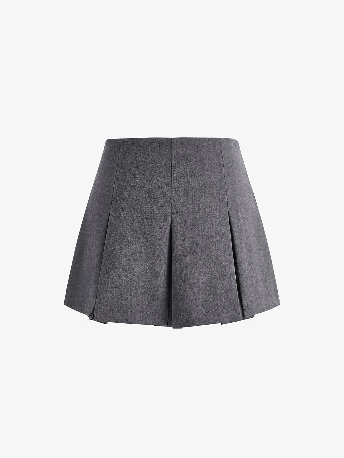 Pleated Zipper Mini Skirt