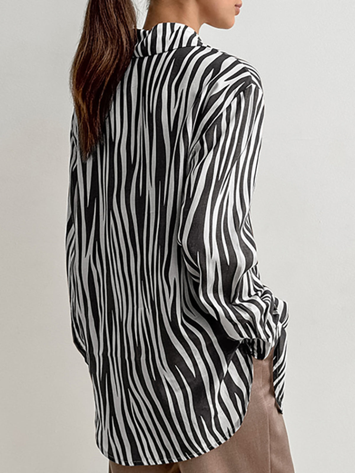 Zebra Printed Polo Shirt