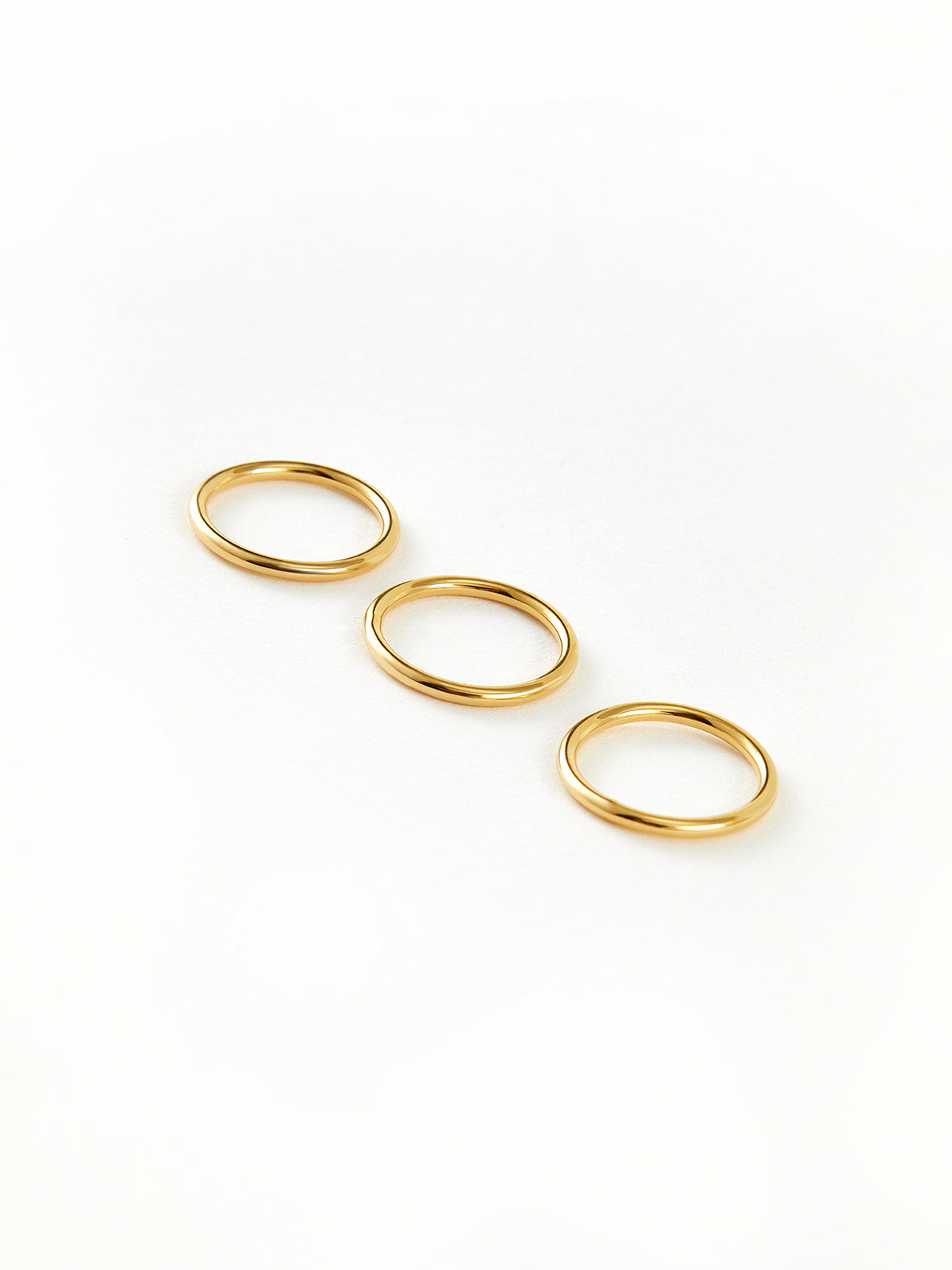 3pcs Minimalist Golden Circle Ring