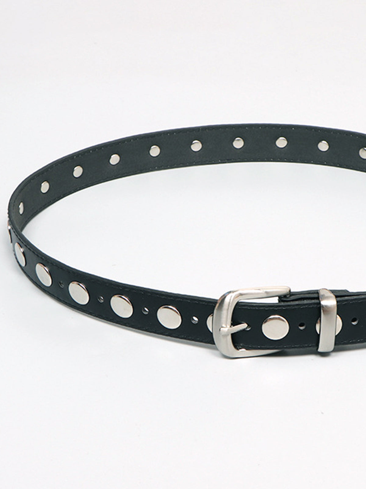 Soft-Buckle Studded Belt