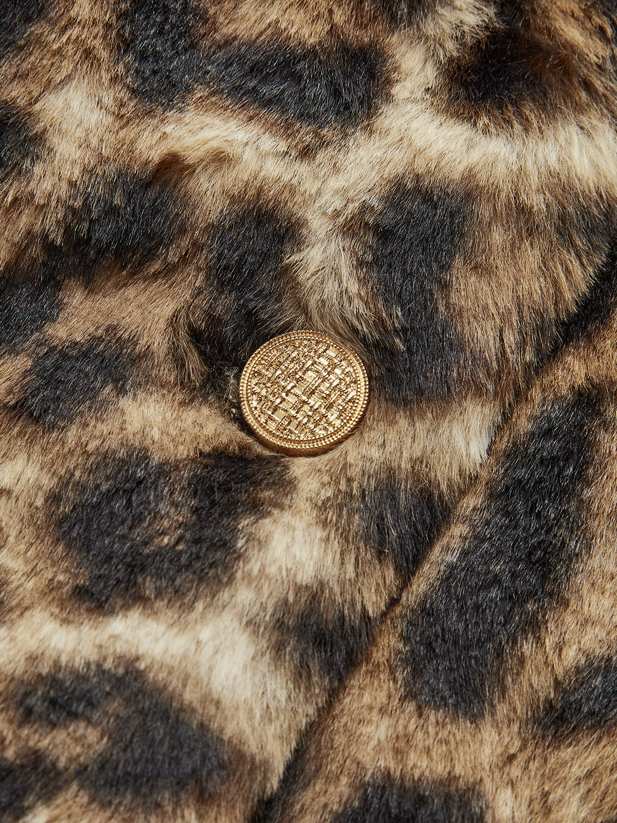 Leopard Print Faux Fur Coat