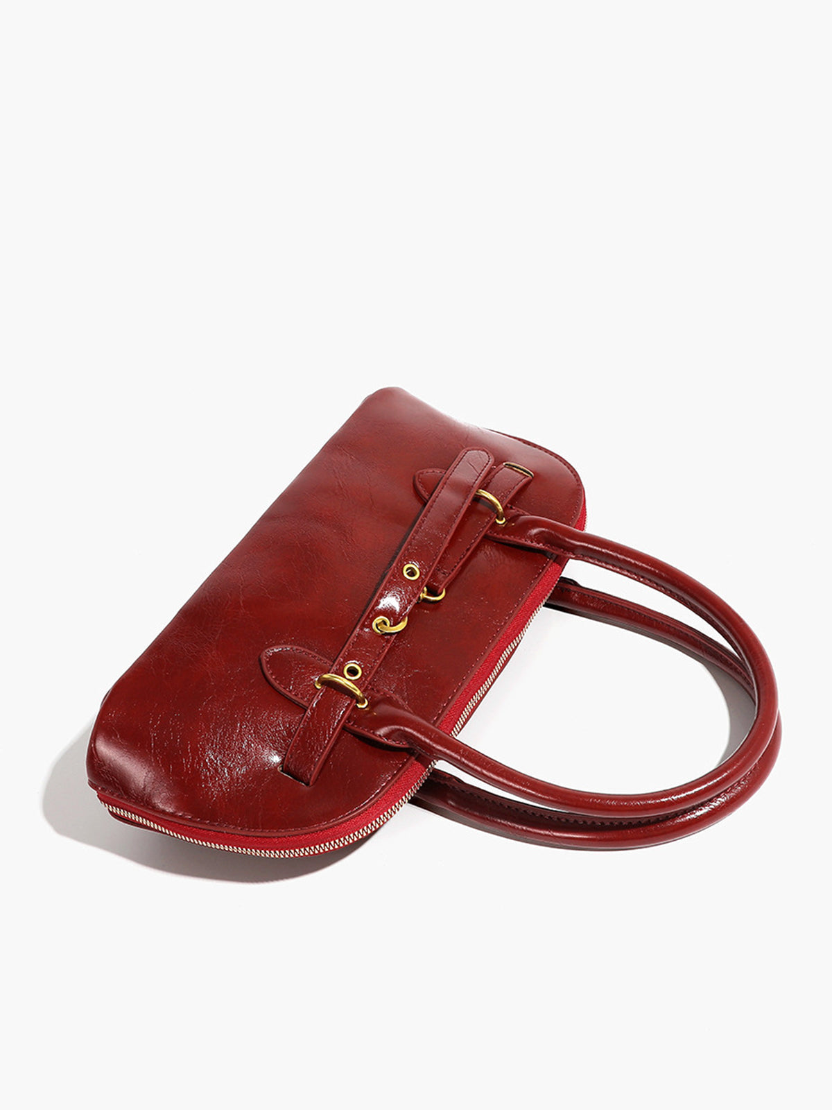 Retro Top Handle Zipper Bag