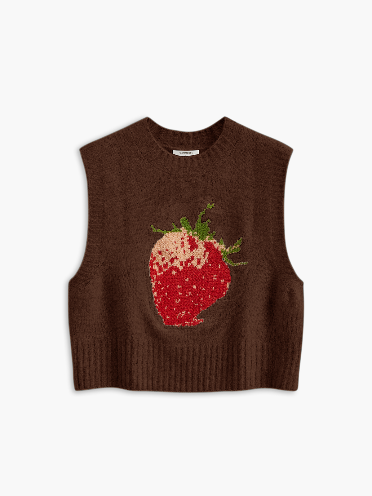 Crew Neck Strawberry Sweater Väst