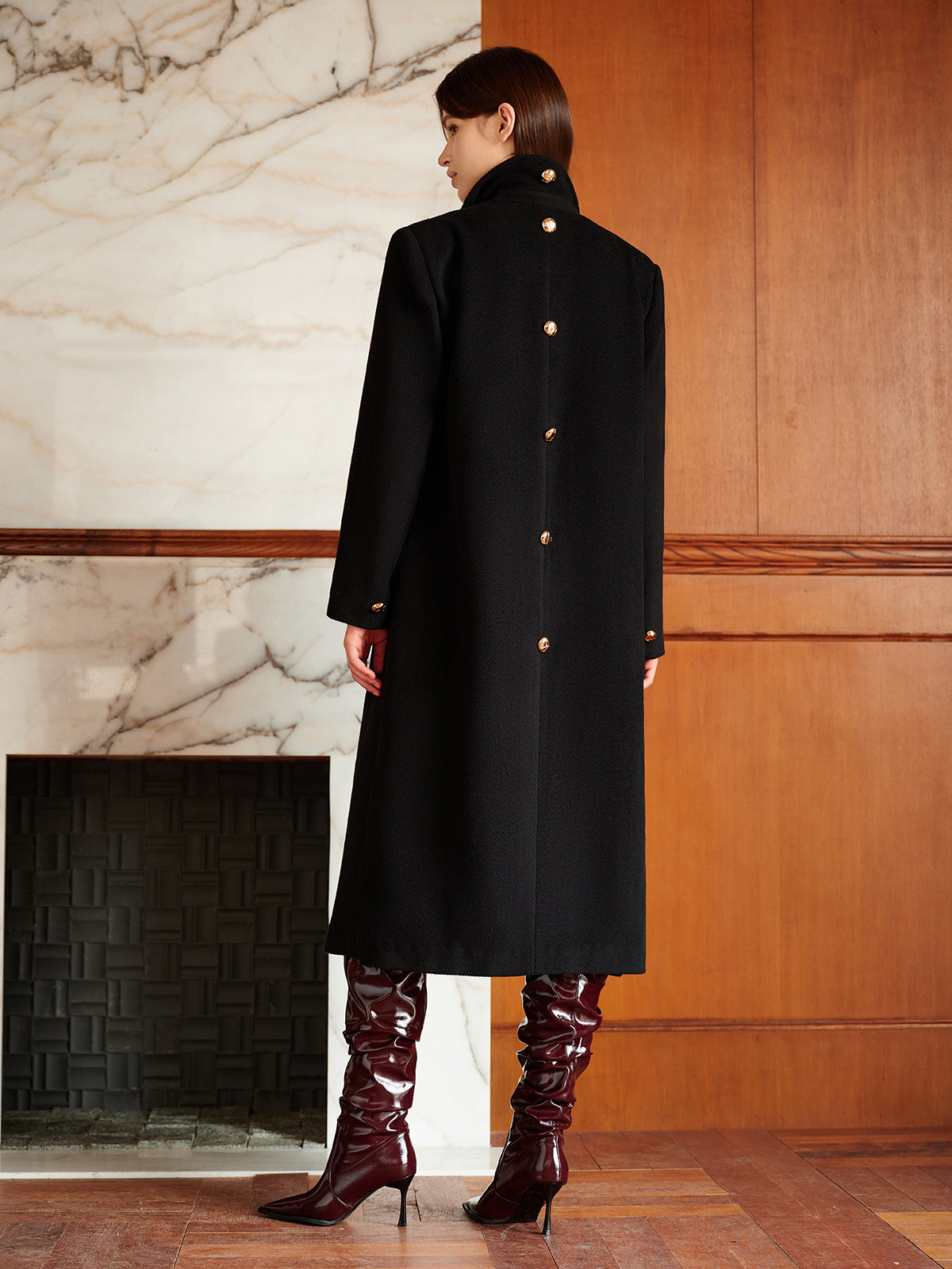 Elegant Lapel Belted Coat