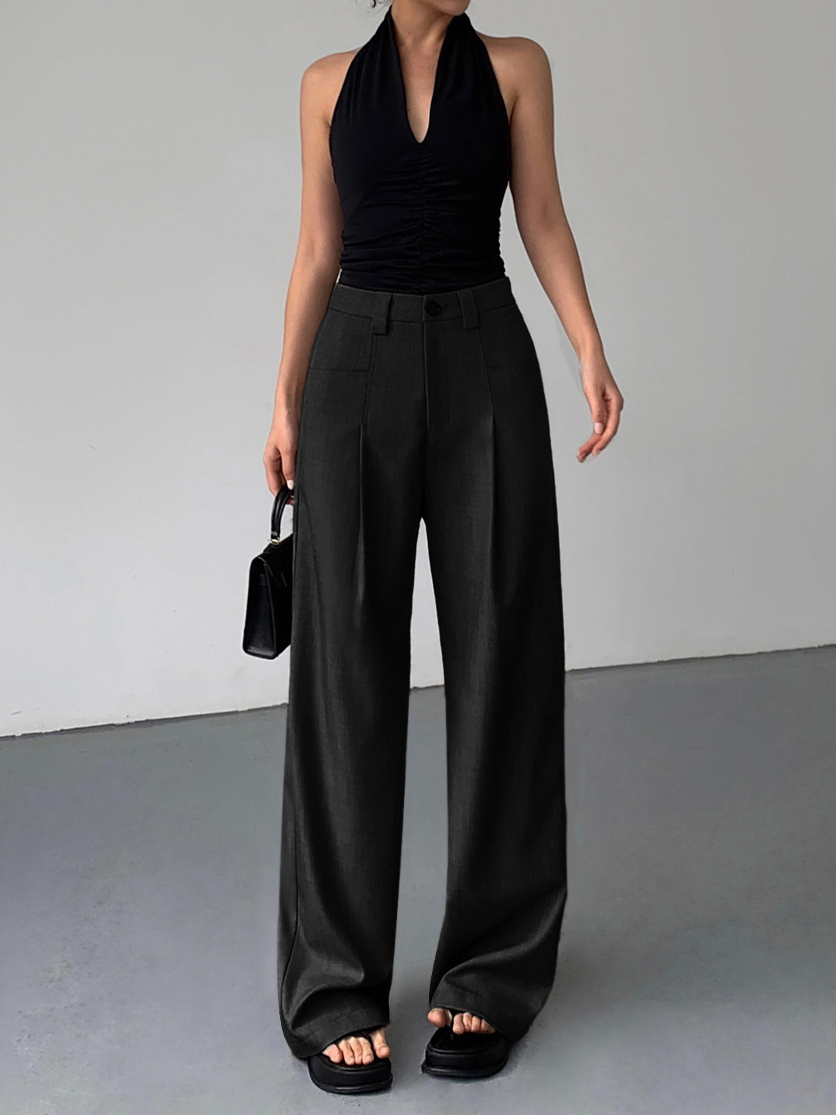 Divine Pleat Wide Leg Dress Pants